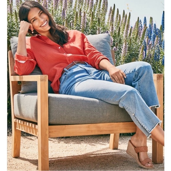 Tommy Bahama Boracay Indigo High-Rise Kick Flare Jeans - Picture 4 of 16